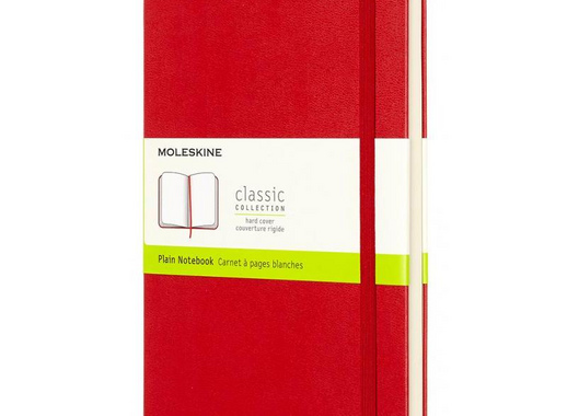 Блокнот Moleskine Classic Large A5+ 120 листов красный без линовки на сшивке (130x210 мм)